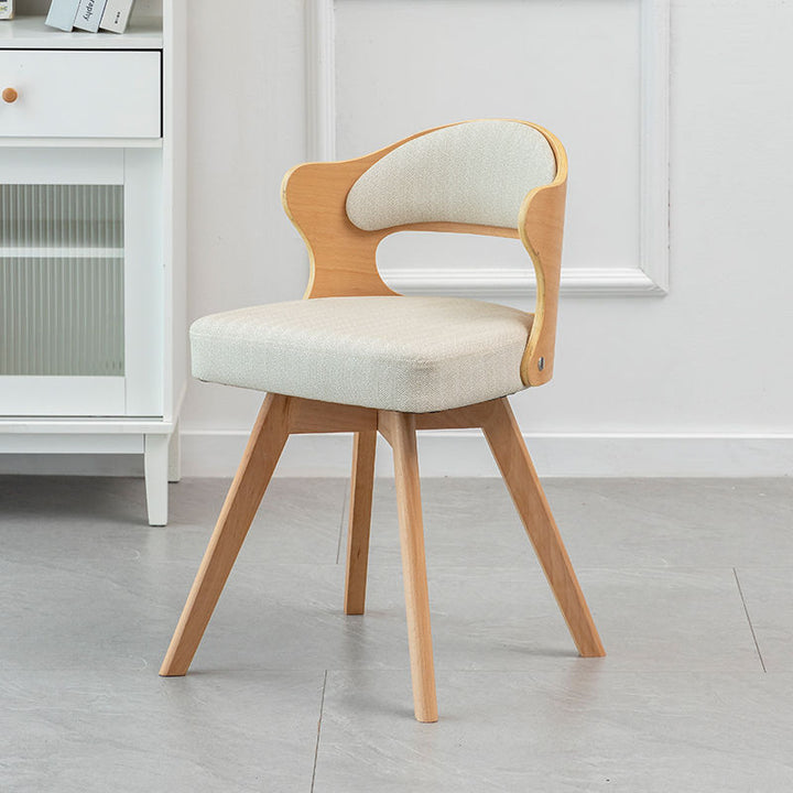 Chaise de bureau pivotante carrée en cuir synthétique ou en lin avec dossier pour bureau à domicile et étude 