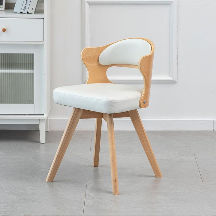 Chaise de bureau pivotante carrée en cuir synthétique ou en lin avec dossier pour bureau à domicile et étude 