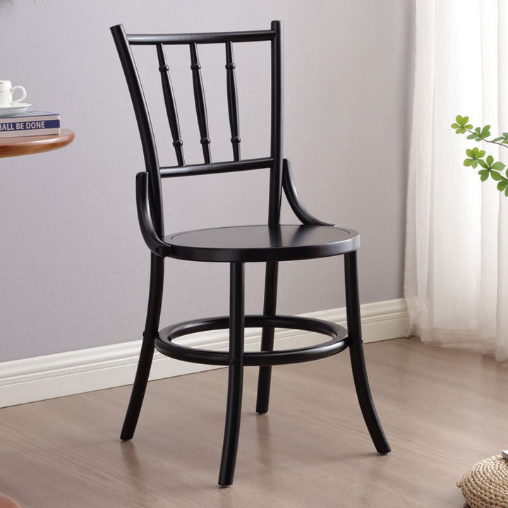 Chaise de salle à manger ronde contemporaine en bois de hêtre et rotin avec dossier et repose-pieds pour salle à manger 