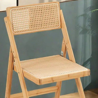 Chaise de salle à manger pliable carrée en bambou et résine traditionnelle japonaise avec dossier et repose-pieds pour cuisine ou salle à manger 