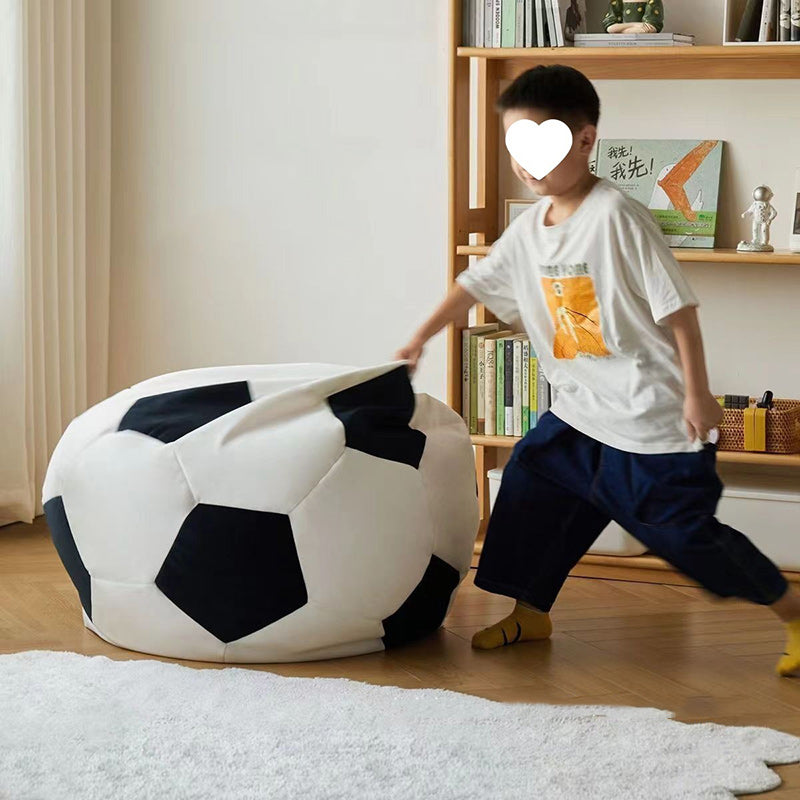 Sofá perezoso de bolsa de frijoles portátil lavable de fútbol EPP EPS de cuero para rascar gatos creativo contemporáneo para sala de estar y dormitorio 