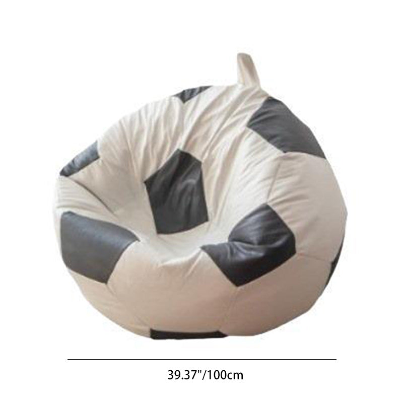Sofá perezoso de bolsa de frijoles portátil lavable de fútbol EPP EPS de cuero para rascar gatos creativo contemporáneo para sala de estar y dormitorio 