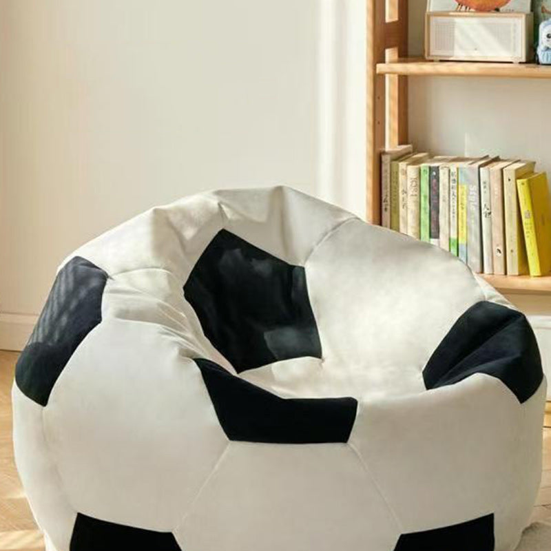 Sofá perezoso de bolsa de frijoles portátil lavable de fútbol EPP EPS de cuero para rascar gatos creativo contemporáneo para sala de estar y dormitorio 