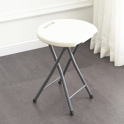 Chaise de salle à manger pliante ronde en PP minimaliste moderne et en acier au carbone avec design portable pour cuisine et salle à manger 