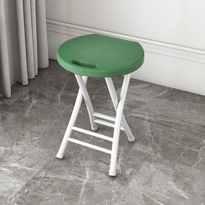 Chaise de salle à manger pliante ronde en PP minimaliste moderne et en acier au carbone avec design portable pour cuisine et salle à manger 