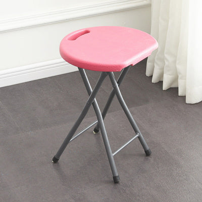 Chaise de salle à manger pliante ronde en PP minimaliste moderne et en acier au carbone avec design portable pour cuisine et salle à manger 