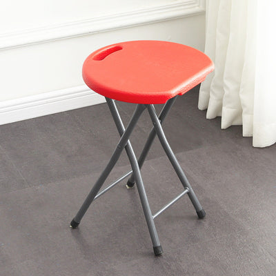 Chaise de salle à manger pliante ronde en PP minimaliste moderne et en acier au carbone avec design portable pour cuisine et salle à manger 