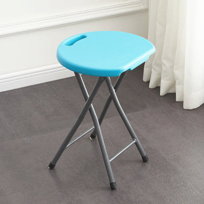 Chaise de salle à manger pliante ronde en PP minimaliste moderne et en acier au carbone avec design portable pour cuisine et salle à manger 