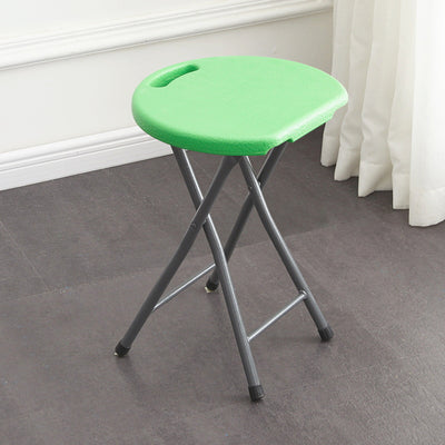 Chaise de salle à manger pliante ronde en PP minimaliste moderne et en acier au carbone avec design portable pour cuisine et salle à manger 