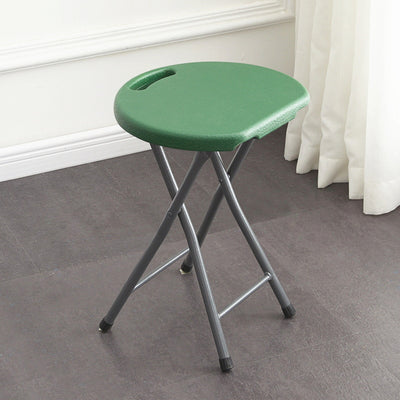 Chaise de salle à manger pliante ronde en PP minimaliste moderne et en acier au carbone avec design portable pour cuisine et salle à manger 