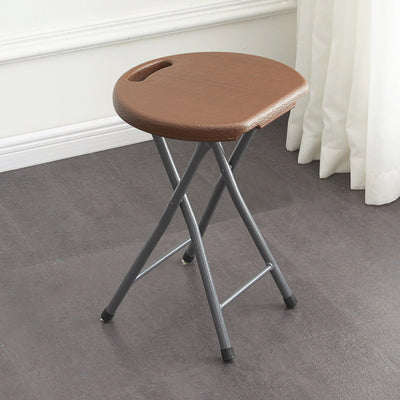 Chaise de salle à manger pliante ronde en PP minimaliste moderne et en acier au carbone avec design portable pour cuisine et salle à manger 