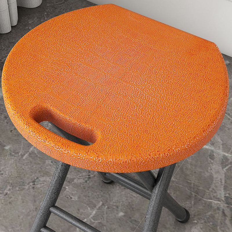Chaise de salle à manger pliante ronde en PP minimaliste moderne et en acier au carbone avec design portable pour cuisine et salle à manger 