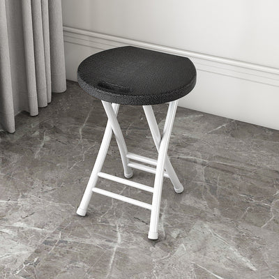 Chaise de salle à manger pliante ronde en PP minimaliste moderne et en acier au carbone avec design portable pour cuisine et salle à manger 