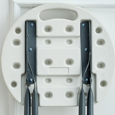 Chaise de salle à manger pliante ronde en PP minimaliste moderne et en acier au carbone avec design portable pour cuisine et salle à manger 