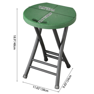 Chaise de salle à manger pliante ronde en PP minimaliste moderne et en acier au carbone avec design portable pour cuisine et salle à manger 