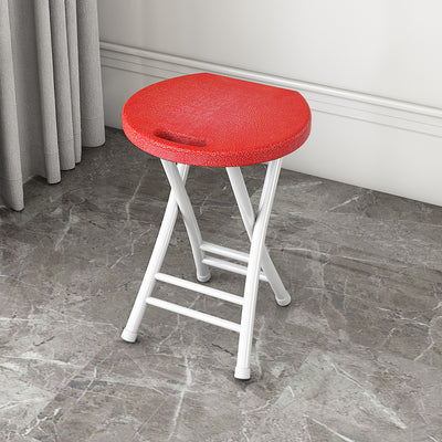 Chaise de salle à manger pliante ronde en PP minimaliste moderne et en acier au carbone avec design portable pour cuisine et salle à manger 