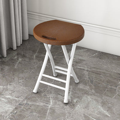 Chaise de salle à manger pliante ronde en PP minimaliste moderne et en acier au carbone avec design portable pour cuisine et salle à manger 