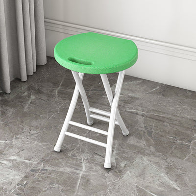 Chaise de salle à manger pliante ronde en PP minimaliste moderne et en acier au carbone avec design portable pour cuisine et salle à manger 