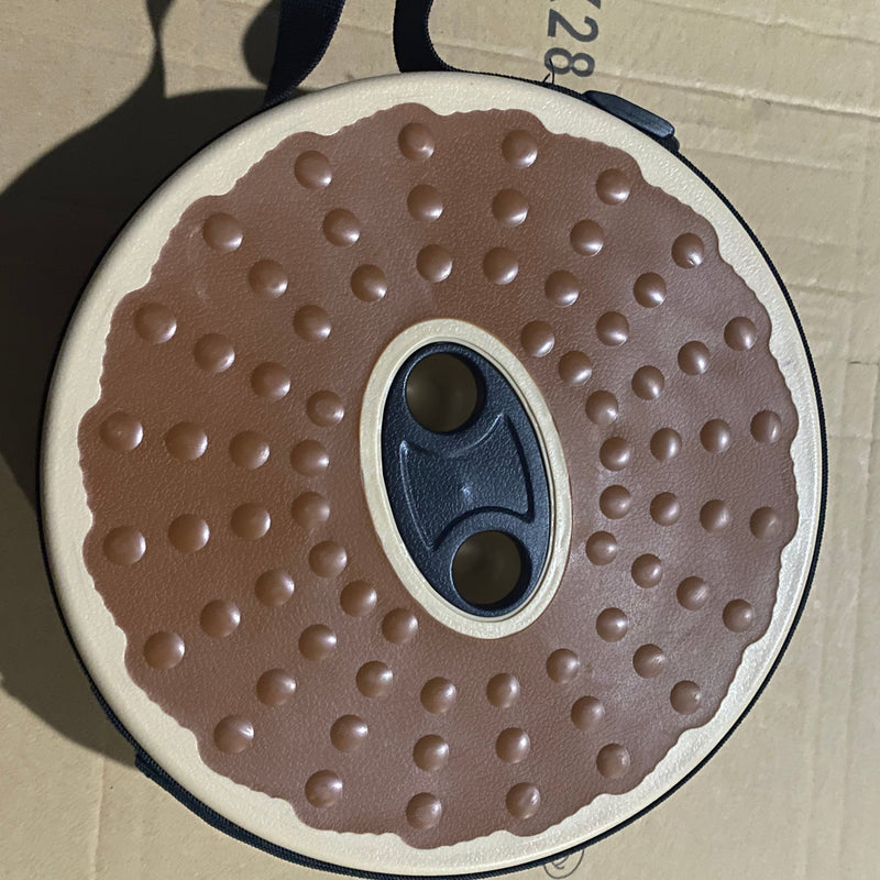 Contemporary Creative Plastic Round Textured Camping Low Stool With Adjustable Foldable Design For Outdoor Patio