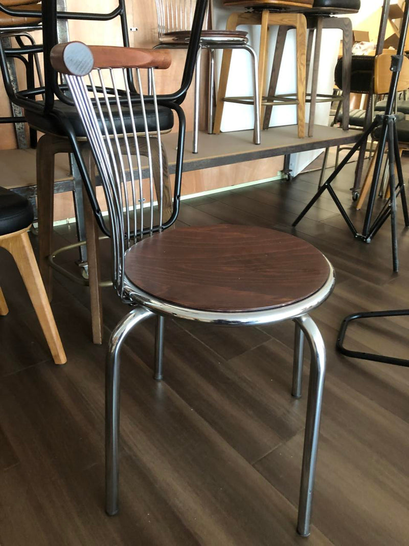 Moderna silla de comedor de madera de fresno de mediados de siglo con respaldo para el comedor 
