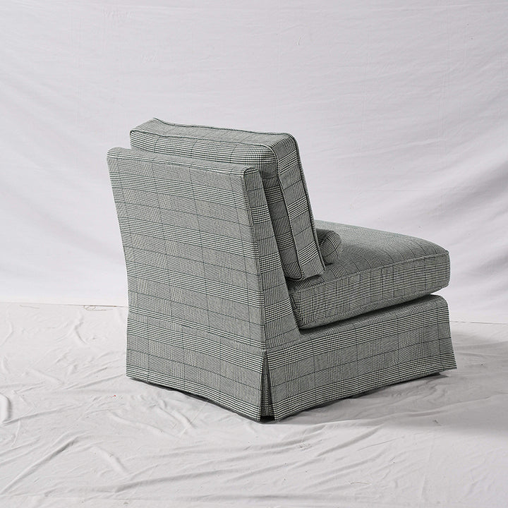 High Resilience Easy-Clean Cover Accent Chair with Birch Frame - Retro Fabric Sofa for Living Room or Study