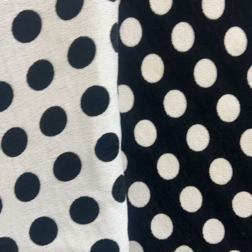 Moderner Mid-Century-Stoff Kunstleder Eisen Holz Polka Dot Schaukelstuhl Rückenlehne Armlehne für Wohnzimmer 