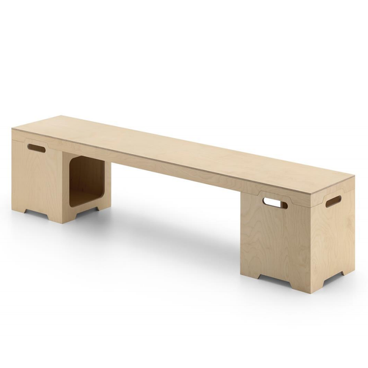 Japanischer modularer Beistelltisch aus Birken-Sperrholz - stapelbarer Aufbewahrungs-Boxeranzug für Homeoffice 