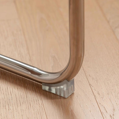 Tabouret de pied sans dossier ni accoudoirs en cuir géométrique traditionnel carré français en fer pour entrée 