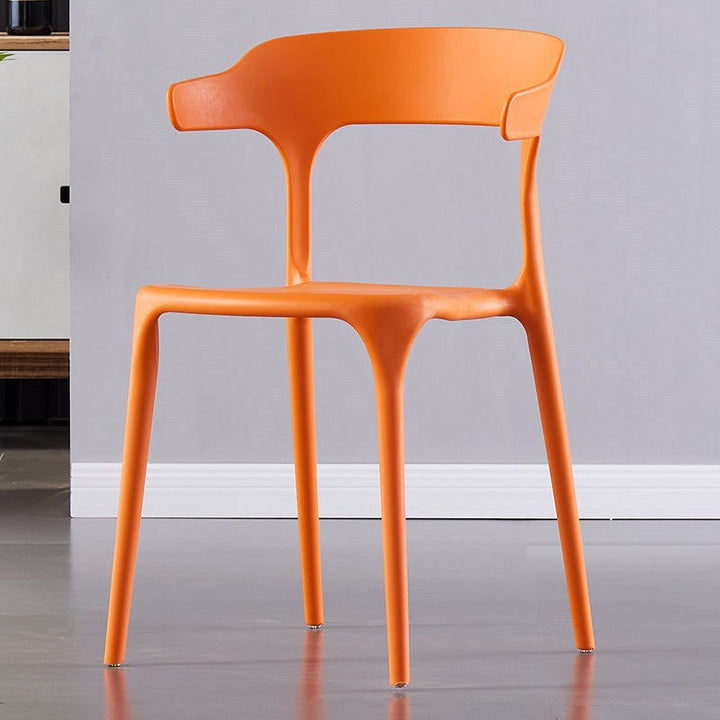 Modern Minimalist Curved PP Dining Chair Backrest Armless For Dining Room
