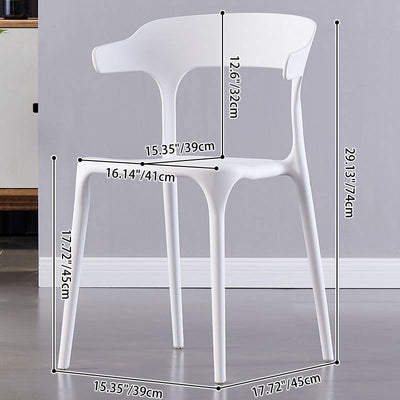 كرسي طعام منحني حديث بسيط بدون مسند ظهر لغرفة الطعام 