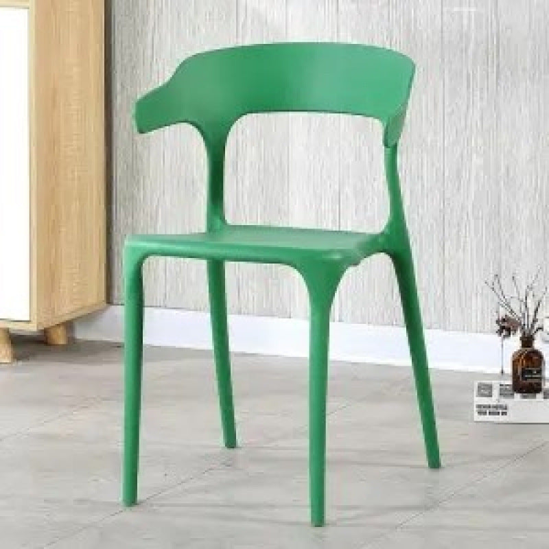 Modern Minimalist Curved PP Dining Chair Backrest Armless For Dining Room