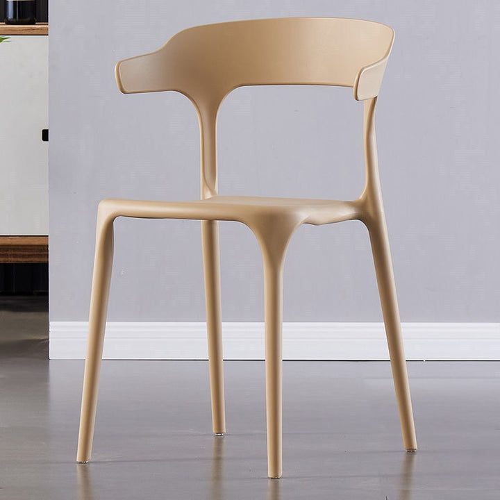 Modern Minimalist Curved PP Dining Chair Backrest Armless For Dining Room