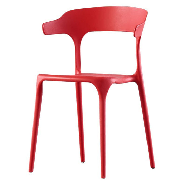 Modern Minimalist Curved PP Dining Chair Backrest Armless For Dining Room
