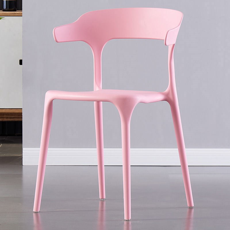 Modern Minimalist Curved PP Dining Chair Backrest Armless For Dining Room