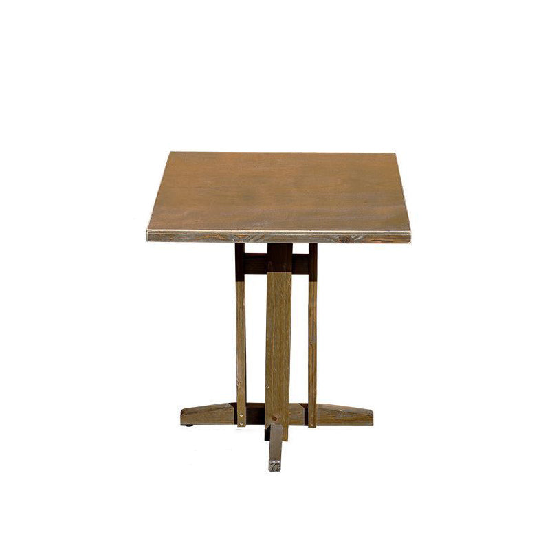 Traditional Farmhouse Round Rectangular Foldable Solid Wood Plywood Outdoor Coffee Table 1-Tier For Outdoor