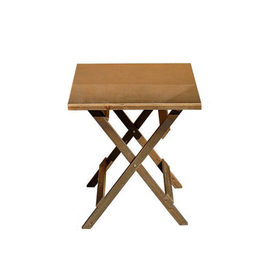 Traditional Farmhouse Round Rectangular Foldable Solid Wood Plywood Outdoor Coffee Table 1-Tier For Outdoor