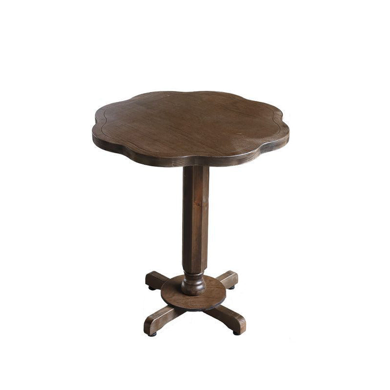 Traditional Farmhouse Round Rectangular Foldable Solid Wood Plywood Outdoor Coffee Table 1-Tier For Outdoor