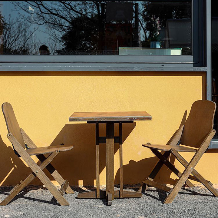 Traditioneller Bauernhaus Runder Rechteckiger Klappbarer Massivholz Sperrholz Outdoor Couchtisch 1-stufig Für Draußen 