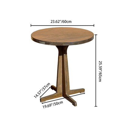 Traditional Farmhouse Round Rectangular Foldable Solid Wood Plywood Outdoor Coffee Table 1-Tier For Outdoor