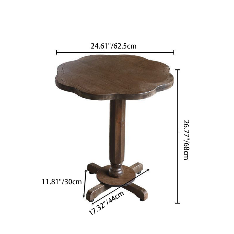 Traditional Farmhouse Round Rectangular Foldable Solid Wood Plywood Outdoor Coffee Table 1-Tier For Outdoor
