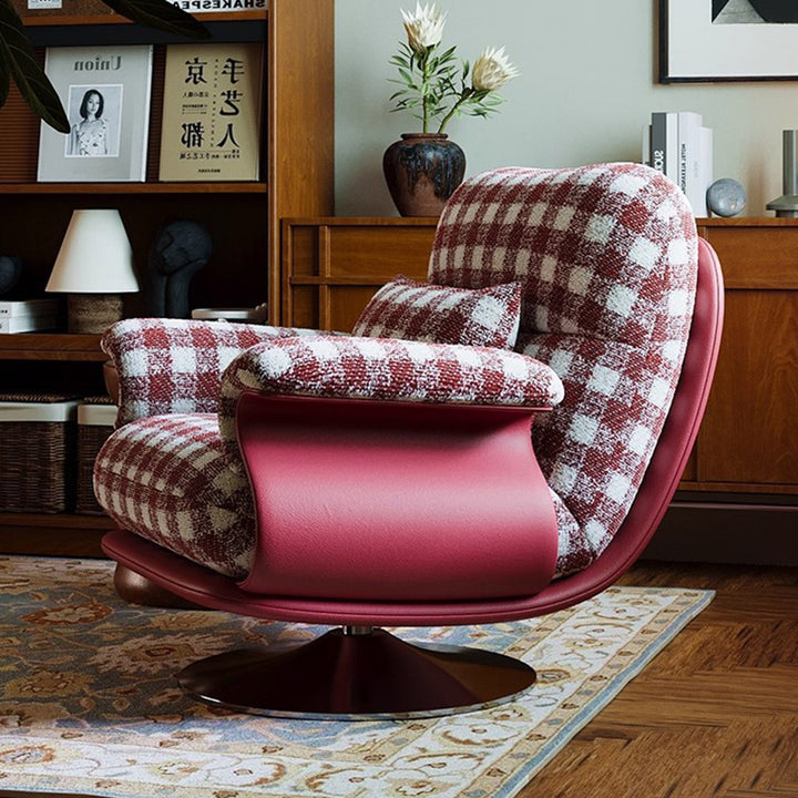Chaise d'appoint traditionnelle française à dossier et accoudoirs, ronde et rectangulaire, en mélange coton-lin et acier inoxydable, pour salon 