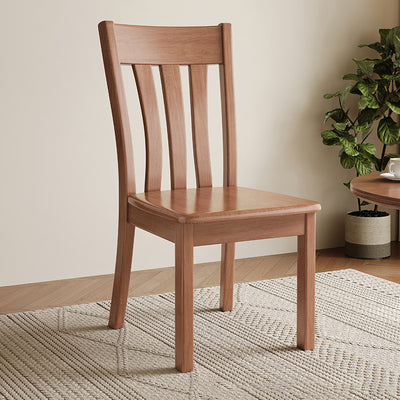 Modern Minimalist Rectangular Solid Wood Dining Chair Backrest Armless For Dining Room