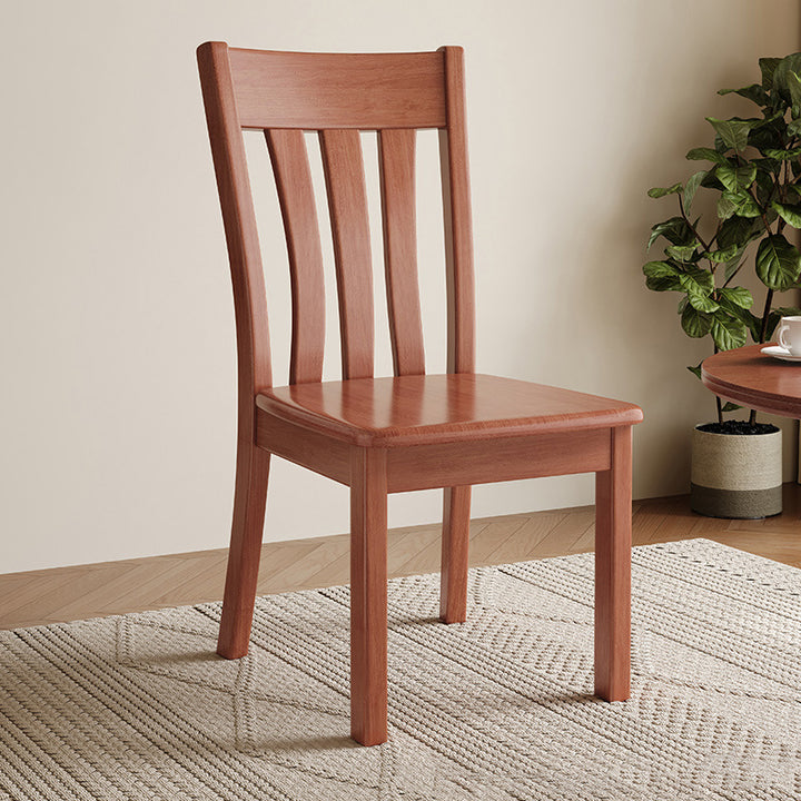 Modern Minimalist Rectangular Rubberwood Dining Chair Backrest Armless For Dining Room