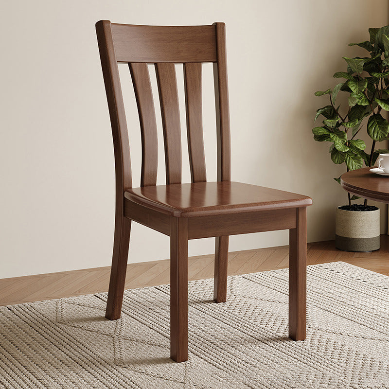 Modern Minimalist Rectangular Solid Wood Dining Chair Backrest Armless For Dining Room