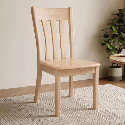Modern Minimalist Rectangular Solid Wood Dining Chair Backrest Armless For Dining Room