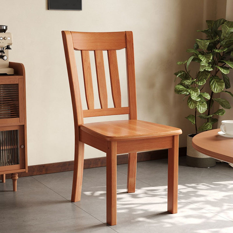 Modern Minimalist Rectangular Solid Wood Dining Chair Backrest Armless For Dining Room