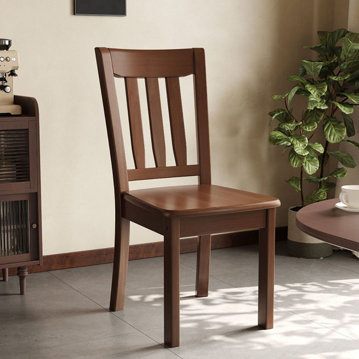 Modern Minimalist Rectangular Rubberwood Dining Chair Backrest Armless For Dining Room