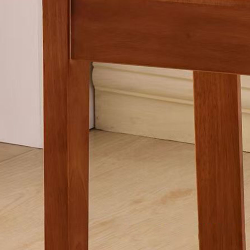 Modern Minimalist Rectangular Solid Wood Dining Chair Backrest Armless For Dining Room