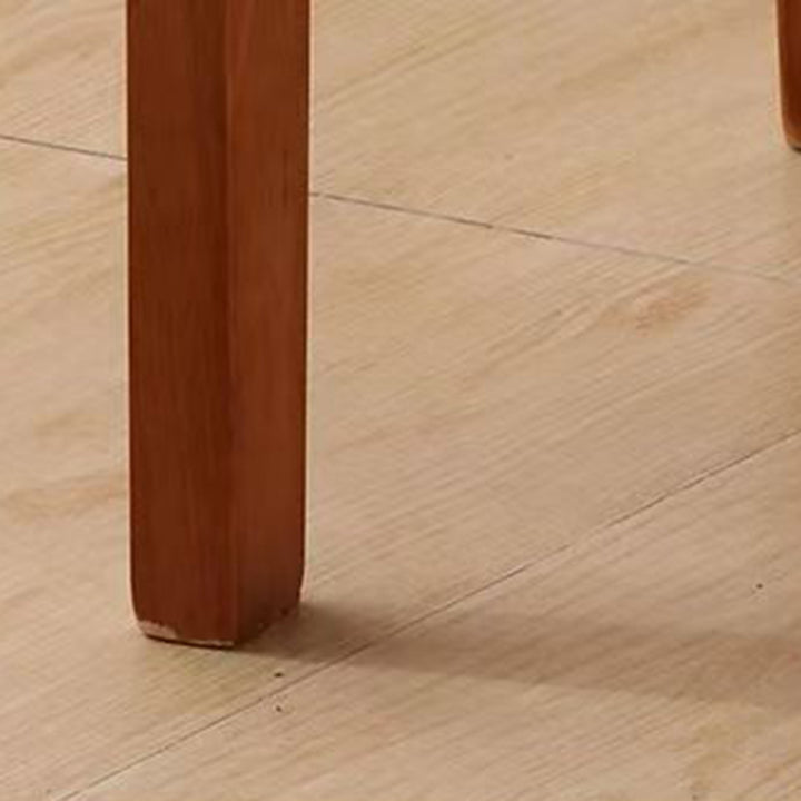 Modern Minimalist Rectangular Rubberwood Dining Chair Backrest Armless For Dining Room