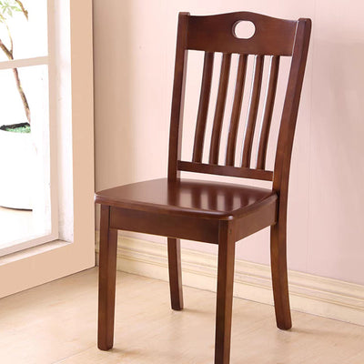 Modern Minimalist Rectangular Solid Wood Dining Chair Backrest Armless For Dining Room